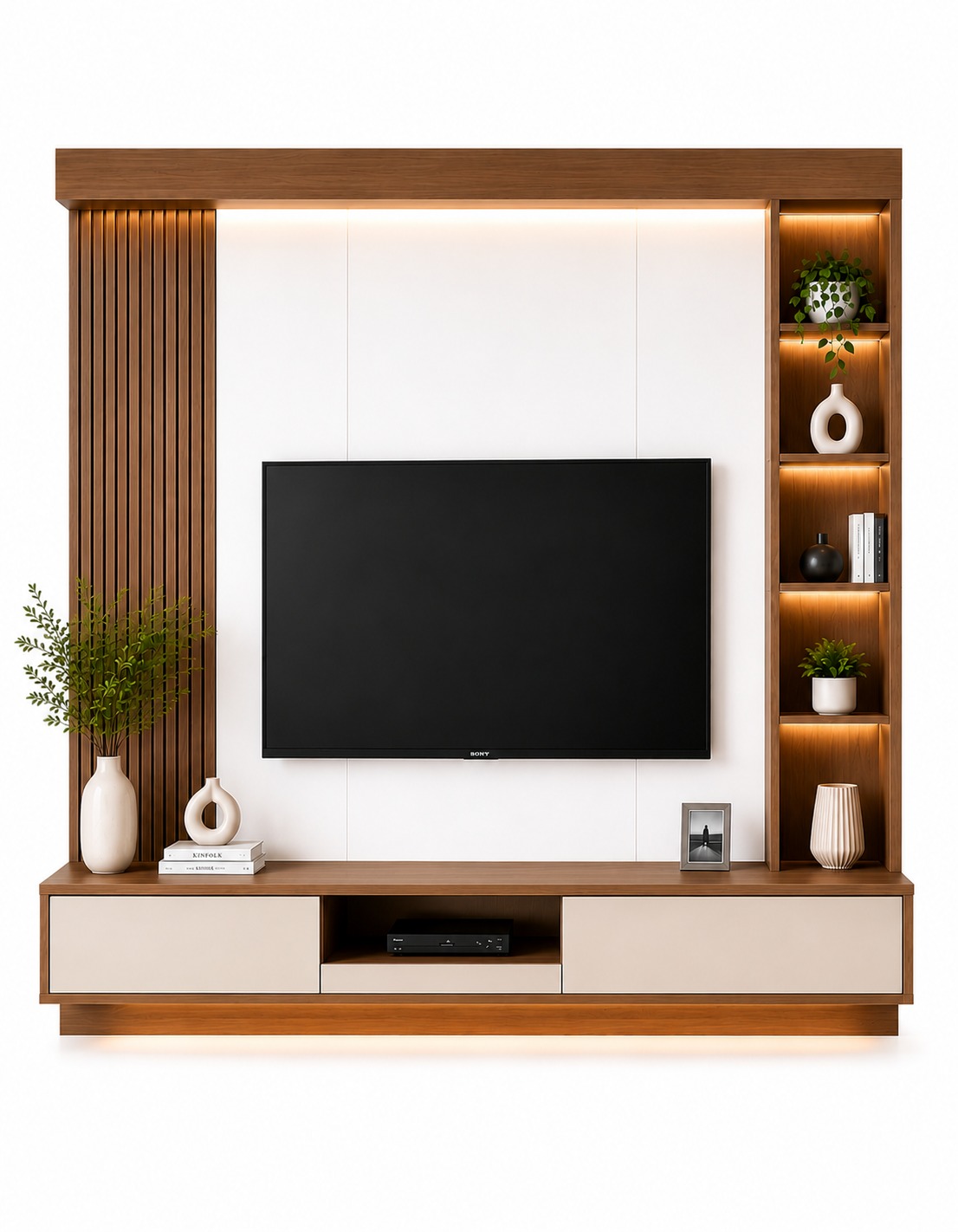 Walnut Luxe TV Unit