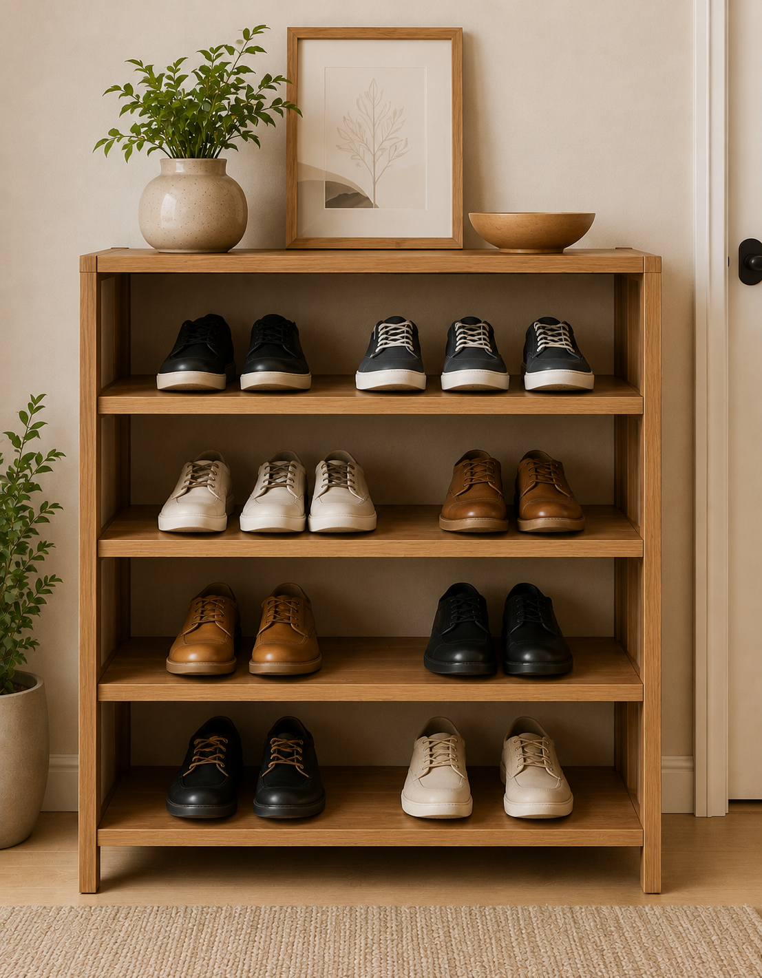 The Nordic Entryway Shoe Rack