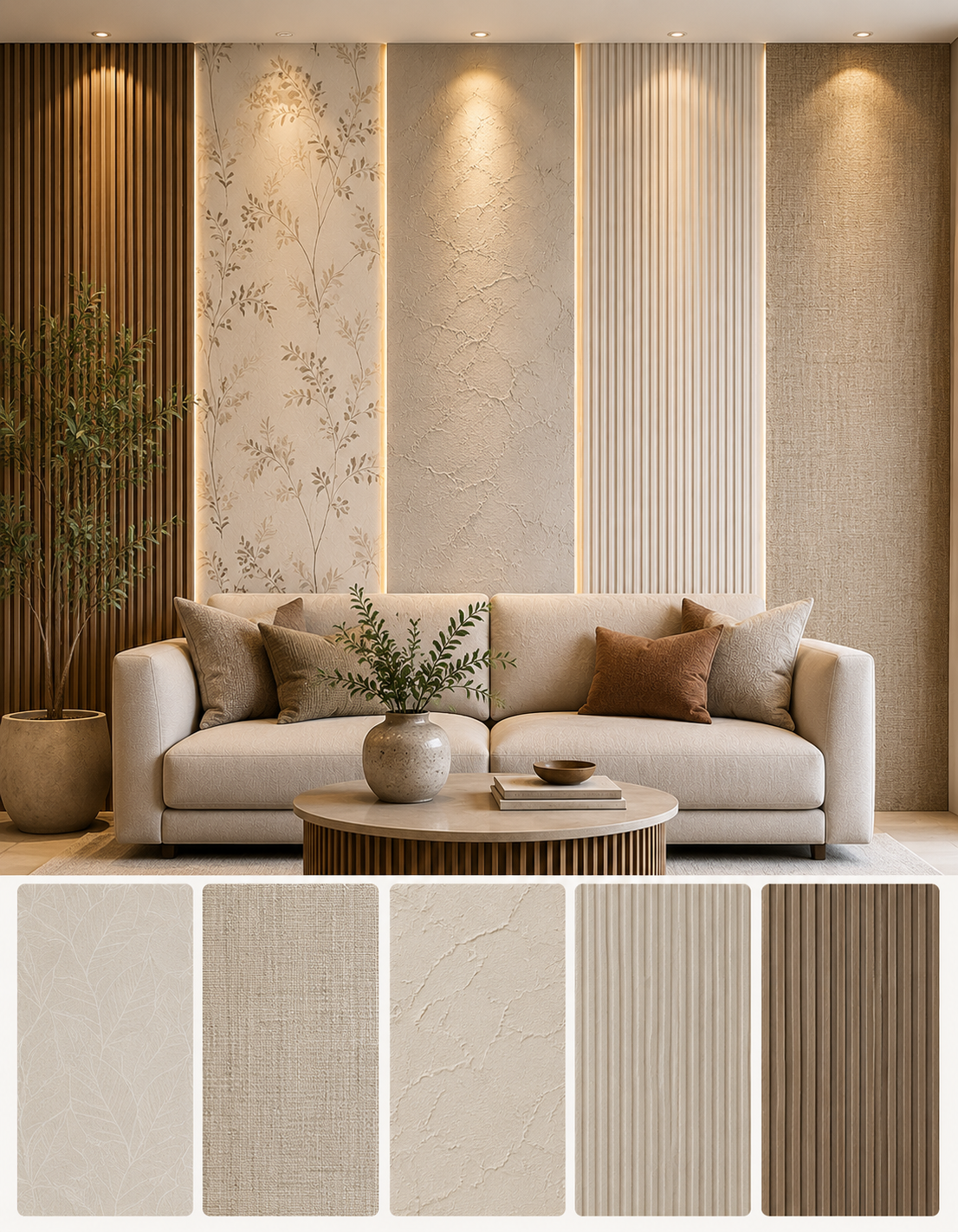 The Serene Textures Feature Wall Collection