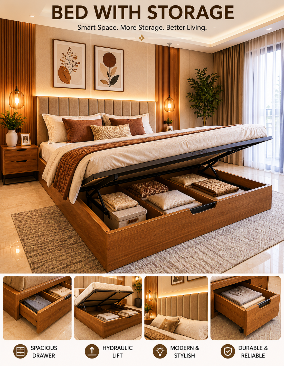 The Integra Pro Hydraulic Storage Bed